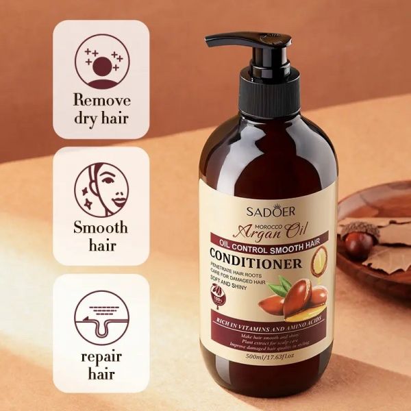 SADOER Hair conditioner with argan oil, 500 ml